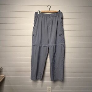 Reel Legends Zip Off Pants Gray Men's‎ L Convertible Fishing Hiking Performance